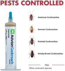 4 Tubes Advion Cockroach German Roach Control Bait Gel Kill American Brown etc