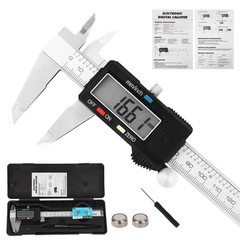 6″ Digital Caliper Measuring Tool Stainless Steel Vernier Micrometer LCD Inch MM