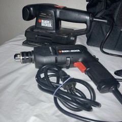 Black & Decker Corded Drill Jigsaw and Sander w/carrier – Tested & Ready for Use