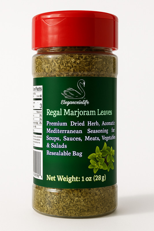 Eleganceinlife Regal Marjoram Leaves, Premium Dried Herb, 1oz (28g)
