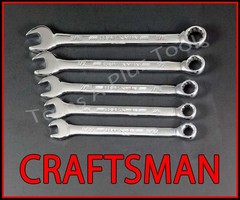 CRAFTSMAN TOOLS 10pc POLISHED Chrome SAE & METRIC 12pt Combination Wrench set