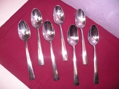 Set Of 7 Oneida Pattern OHS438 Oval Place Soup Spoons 7 In. GF2