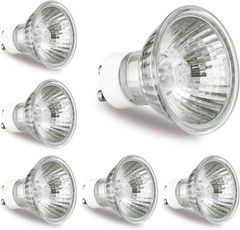 6 Pack GU10 Bulb 120V 50W Light Bulbs for Candle Warmer Lamp, GU10+C, MR16 New