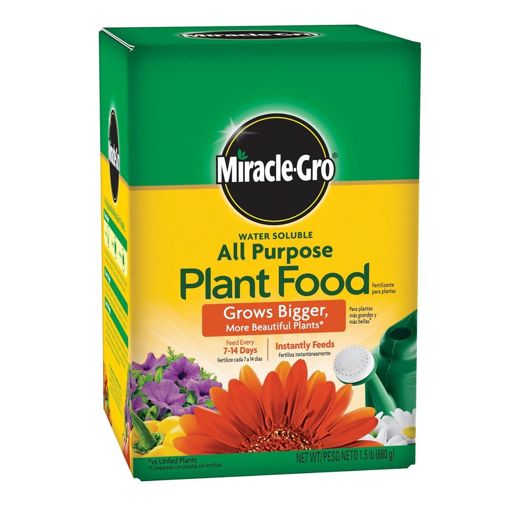 Miracle-Gro Water Soluble All Purpose Plant Food Fertilizer 1.5 lb