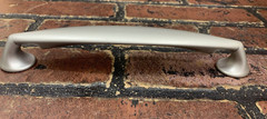 Large nickel silver color drawer door pull 7.5-in center to center