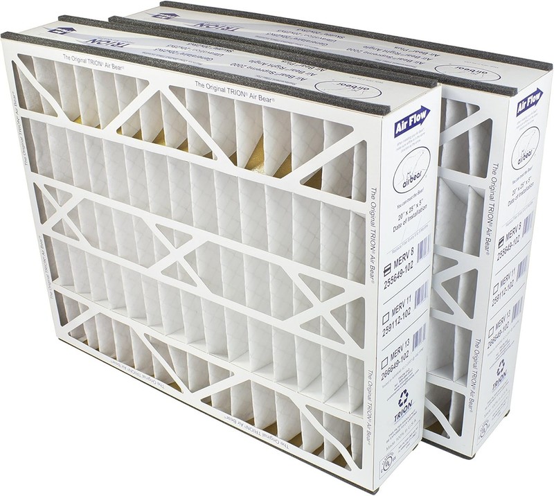 Pleated 25″ Bear X 8 20″ X MERV Filter, (2-Pack) Trion Air – 255649-102 Air 5″