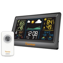 Digital LCD Weather Station Clock Indoor & Outdoor Calendar Thermometer Wireless
