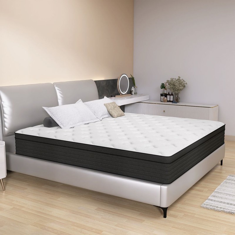 14 Inch King Mattress Hybrid Gel Memory Foam Medium Firm Innerspring In A Box