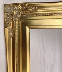 Antique Gold Ornate Baroque Wood Picture Frame Gold Liner 3″ Wide