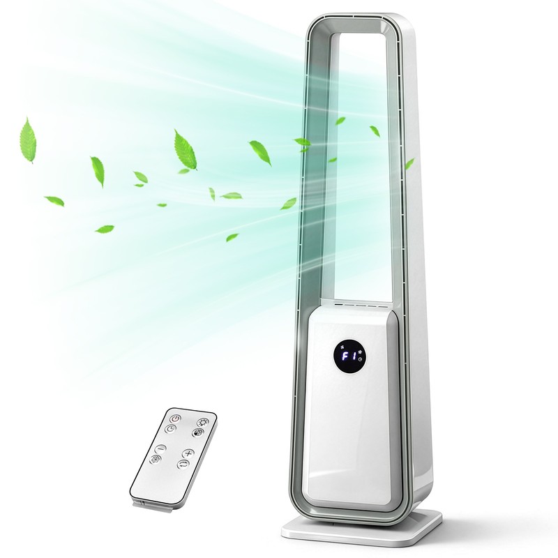 40″ Bladeless Tower Fan HEPA Air Purifier LED display w/Remote Timer Oscillating