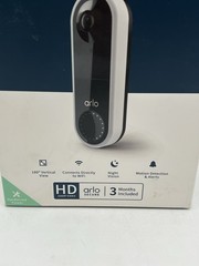 Arlo Essential Wired Video Doorbell – HD Video,Night Vision, Audio, 3 Months Inc