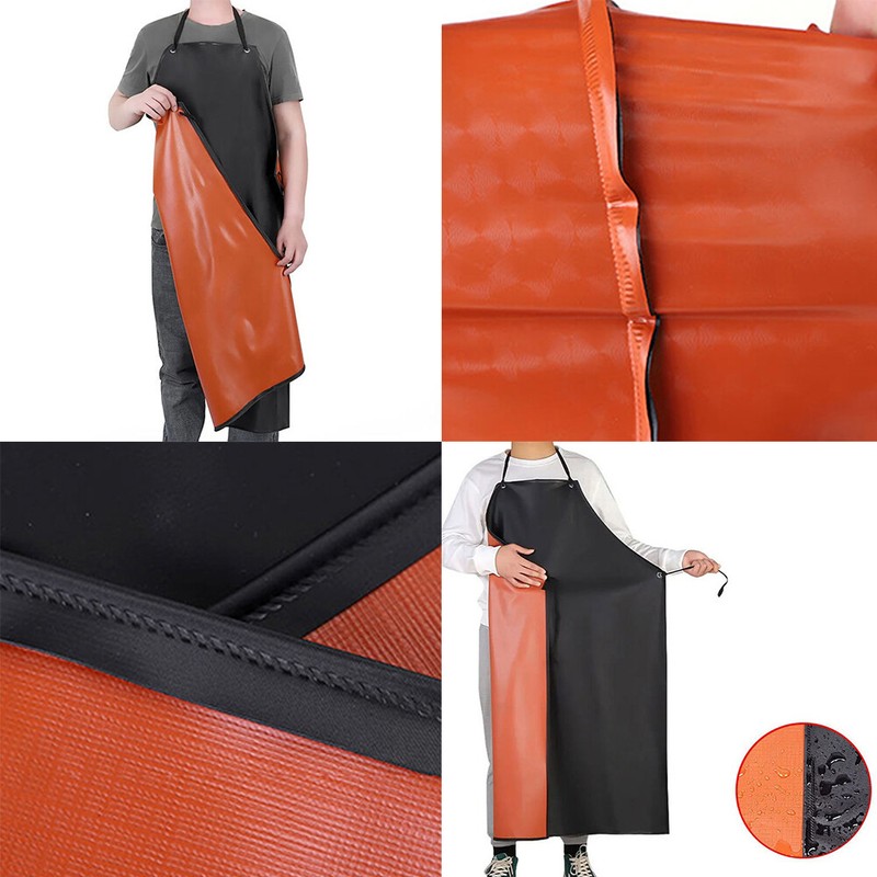 US Heavy Duty Vinyl Waterproof Apron Chemical Resistant PVC Industrial 42×29.5»