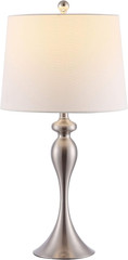 SAFAVIEH Lighting Collection Bayan Modern Contemporary Nickel Iron 28-Inch Bedro