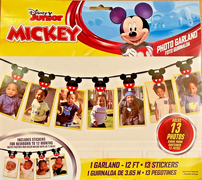 Disney Junior 12’ Mickey Mouse Photo Garland Holds 13 Photos birth 12 months 5