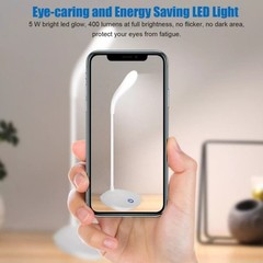 USB LED Desk Light Dimmable Bedside Reading Lamp Rechargeable Touch Control ===#