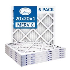 Trion Air Bear T08-20201-6P – 20″ x 20″ x 1″ Pleated Air Filter (6-Pack), MERV 8