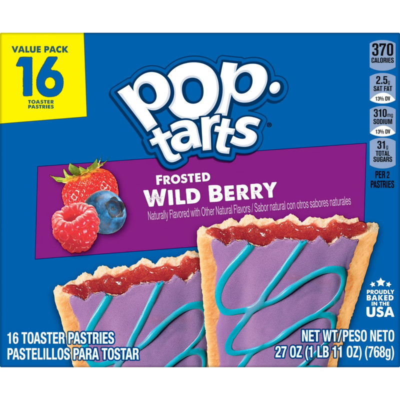 Pop-Tarts Frosted Wild Berry Toaster Pastries, 27 oz (16 Count) gallery