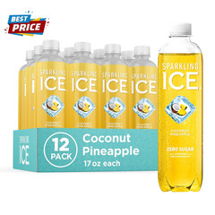 , Coconut Pineapple Sparkling Water, Zero Sugar Flavored Water, with Vitamins an