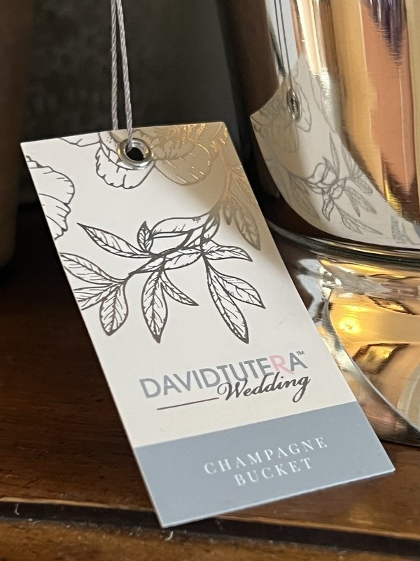NEW David Tutera Champagne Bucket Ice Silver Jeweled Bling Floral Wedding Glam gallery