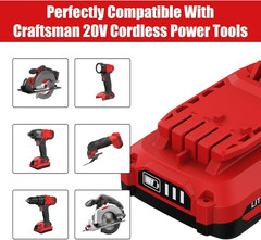 2PACK For Craftsman 20Volt 4.0Ah Lithium-ion Battery CMCB204 CMCB202 CMCB201 NEW