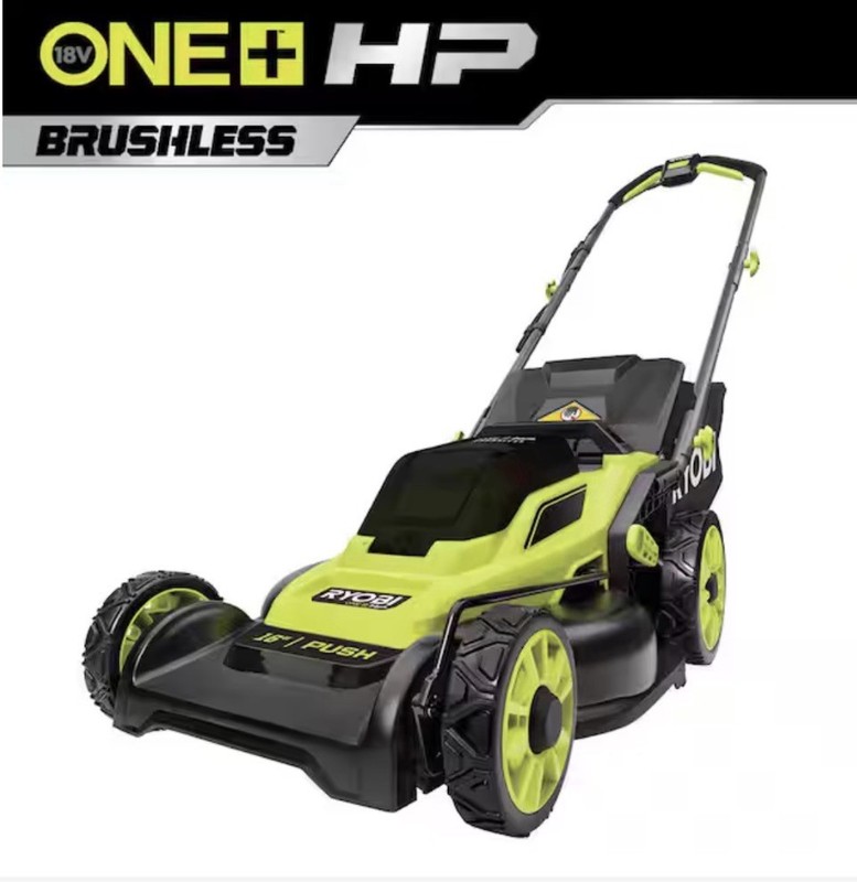 RYOBI 18V Lawn Mower 16in USED Cordless Push Lawn Mower With Bag (Tool Only)