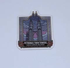 Petronas Twin Towers Sticker Travel Malaysia Tour Art Decal Vinyl Souvenir Tc9