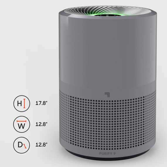 Sharper Image PURIFY 9 Air Purifier Gray 330sf CADR 223 (Retail)
