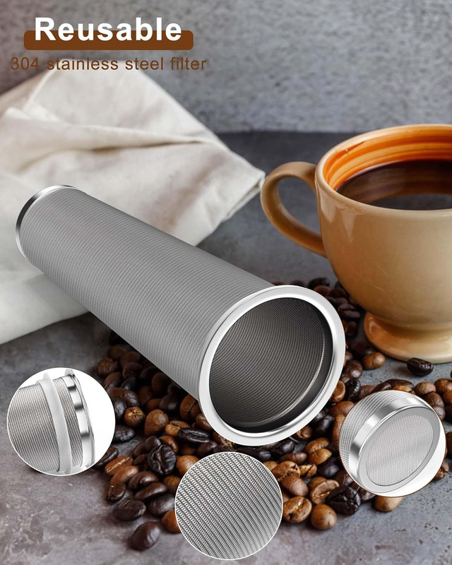 Cold Brew Strainer for 64Oz Wide Mouth Mason Jars - 100-Micron Fine Mesh, Reusab gallery