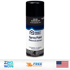 Project Source Gloss Black Spray Paint Oil Based Fast Dry 10oz Can