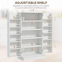 41″ Kitchen Sideboard Cabinet Food Pantry with Doors & 5-Tier Adjustable Shelves
