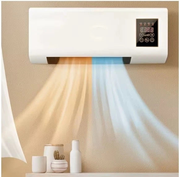 1800W Wall Mounted Fan Heater 2-in-1 Cooling Heating Quiet 20㎡ Room