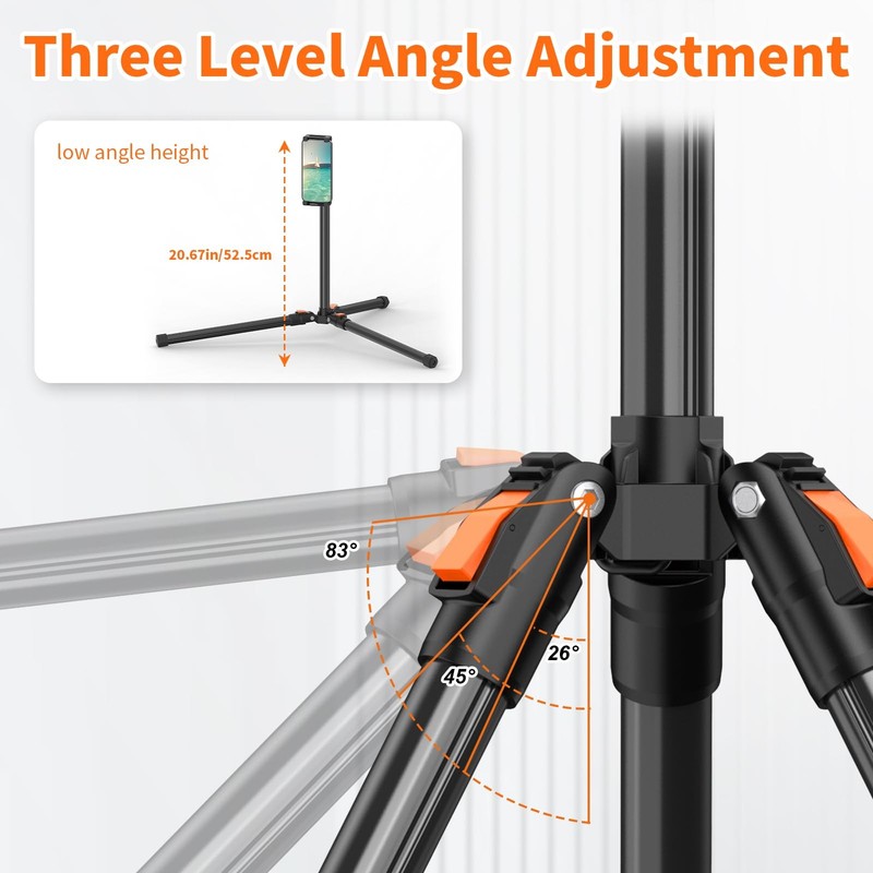 XXZU 72in Tablet Floor Stand Tripod,Tablet Stand Floor with 360° Ball Head,Heigh gallery