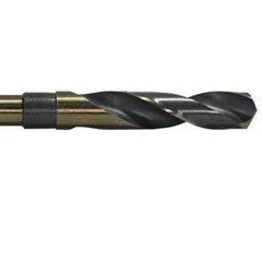 Drill Bit Twist 41/64 in. Reduced Shank 1/2 in. High Speed Steel Black And Gold