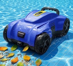 Cordless Pool Cleaner Robot – Auto Debris Removal, 120Min Runtime, Blue