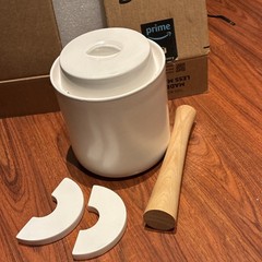 Handmade Stoneware 1.3 Gallon Fermenting Crock