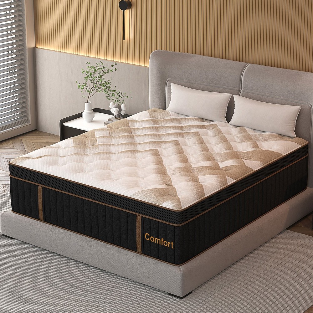 12″ 14″Twin Full Queen King Size Gel Memory Foam Spring Mattress In A Box