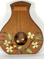 Home Grown Door Harp 10.5 In Hand Painted Yellow Flowers READ DESCRIPTION