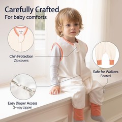 WarmWrap Toddler Sleep Sack with Feet 2t-3t 100% Cotton 0.5 Tog 24-36 Months …