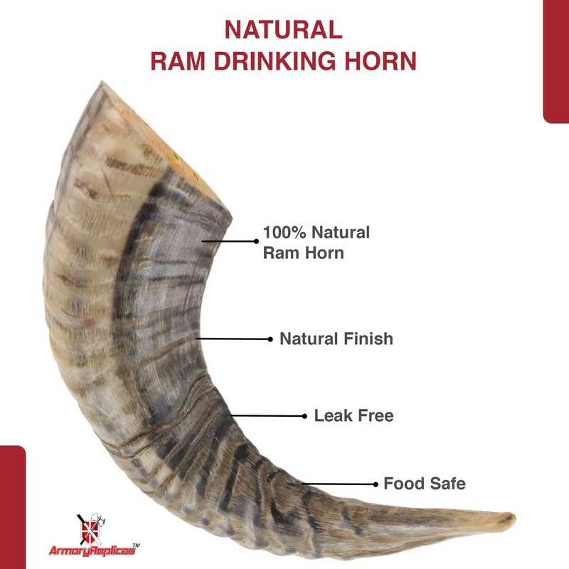 Natural Ram Horn Paperweight, Decorative Home Décor, 10-12 Inches - Novelty Gift gallery