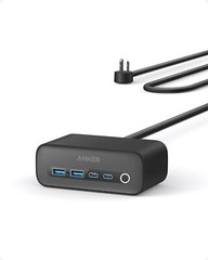 Anker 525 Charging Station 7-in-1, 5ft Extension Cord with 3AC,2 USB-A,2 USB-C