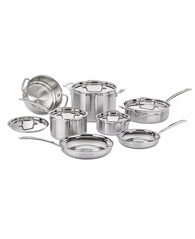 379$ Multiclad Pro Tri-Ply Stainless Steel 12-Pc.Cookware Set MCP-12N Steel