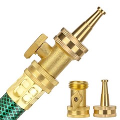 Brass Garden Nozzles Heavy Duty Adjustable Twist Water Hose High Pressure