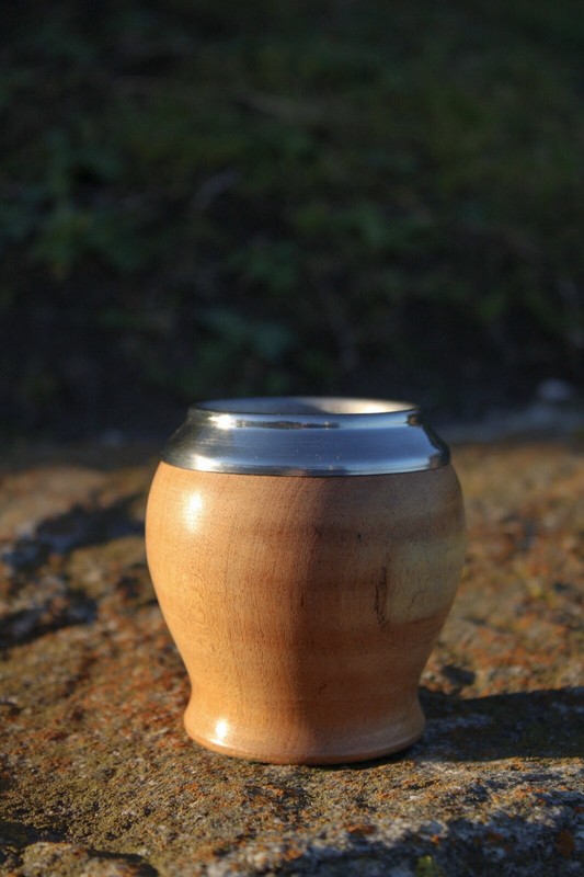 Taza/Mate Wood Torpedo High Quality + Straw