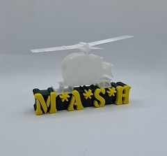 1970’s M*A*S*H TV Show Sign MASH Desk Shelf Art