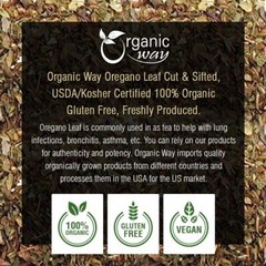 Organic Way Dried Oregano Leaf Cut & Sifted – Organic, Kosher & USDA Certified