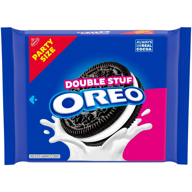 OREO Double Stuf Chocolate Sandwich Cookies, Party Size, 24.95 oz package