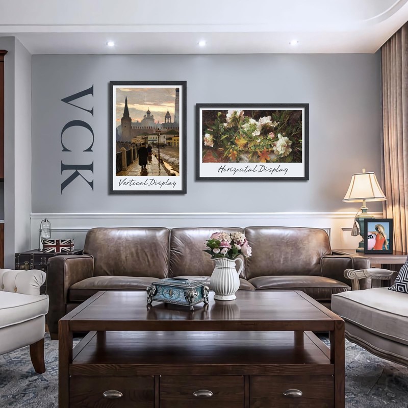 24x36 Frames Set of 3, Black Oak Wood 24 x 36 Poster Frame for Wall and Table... gallery