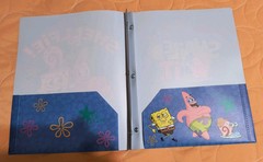 SpongeBob Squarepants 3-Prong Poly Folders w/pockets Set of 2(11.6 in X 9.5 in.)