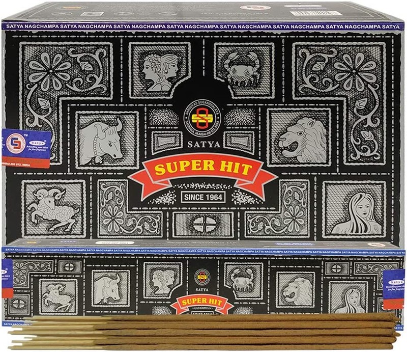Nag Champa-Satya Super Hit-12 boxes-180 grams Best Incense Ever.
