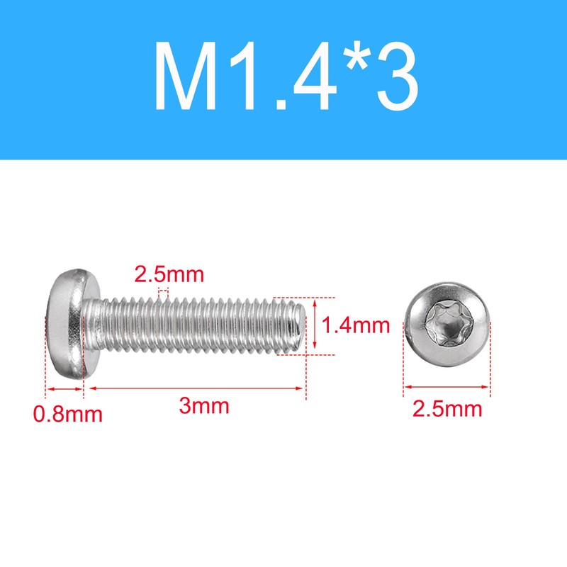 M1 To M10 Torx A2 Stainless Steel Torx Pan Head Machine Screws Six Lobe Drive